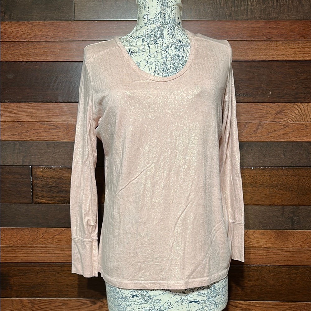 NWOT a.n.a. Women's Long Sleeve Tee - Light Pink